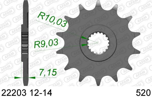 AFAM voortandwiel Suzuki RM 125 87-11 Suzuki RM-Z 250 07-12