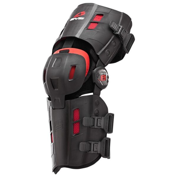 *EVS Knee Brace 'RS8' Black/Red - Pair - XLarge