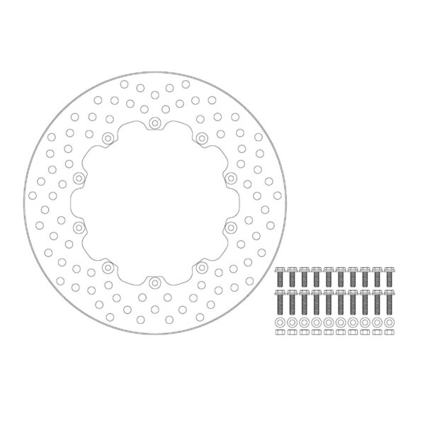 MMT Halo front disc BMW with bolt kit: R45