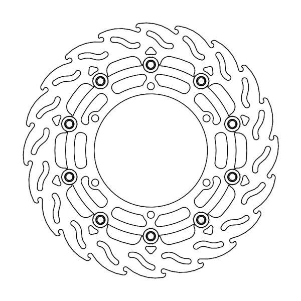 MMT Flame front disc right Yamaha: YZF R1-R6, V-Max