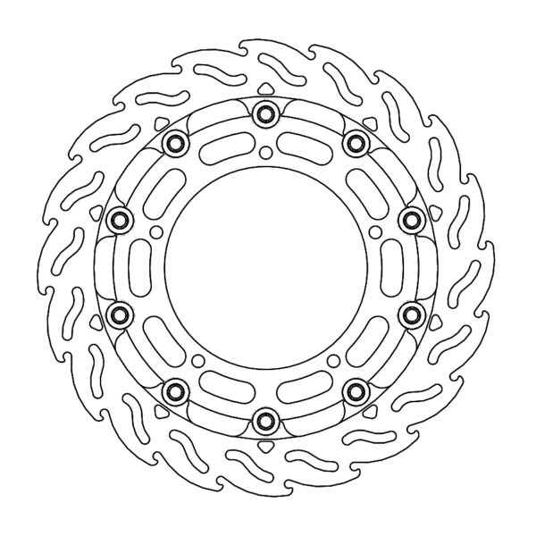 MMT Racing Flame front disc right Yamaha: FZ6, YZF R6