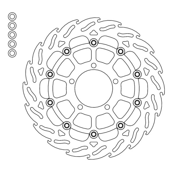 MMT Flame front disc left Triumph: Bonneville