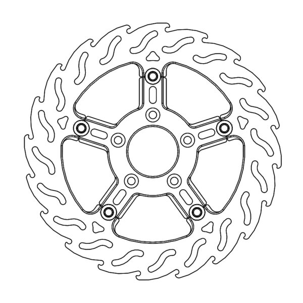 MMT Harley Flame floating disc alu carr Ø292 left