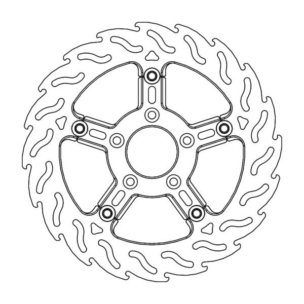MMT Harley Flame floating disc alu carrier Ø292 right