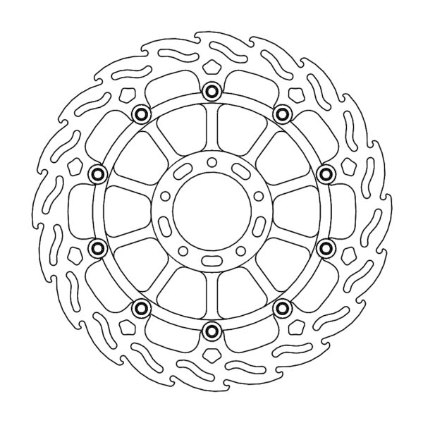 MMT Flame front disc right Ducati: Monster 1200 S/R