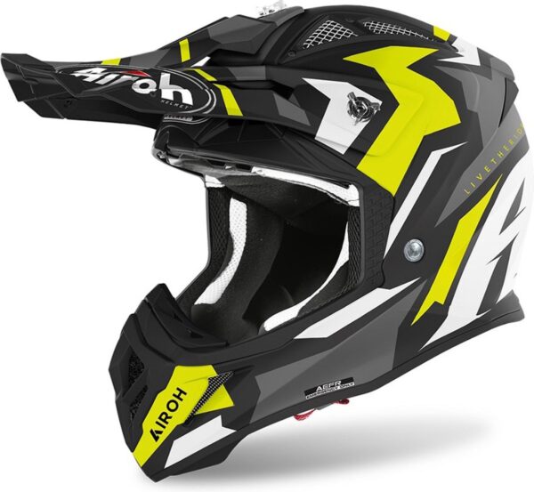 Airoh Helmet Aviator Ace Swoop Yellow Matt