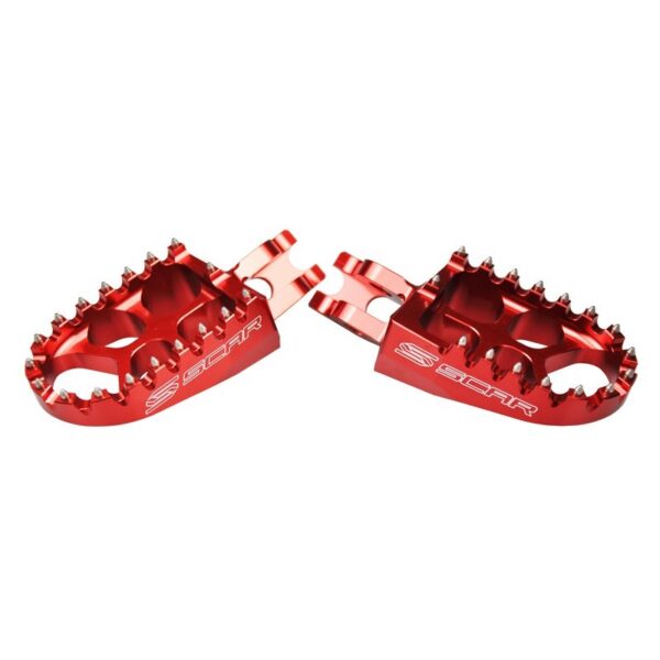 SCAR Footpegs 'Racing' RMZ250 10-.. RMZ450 08-.. Red