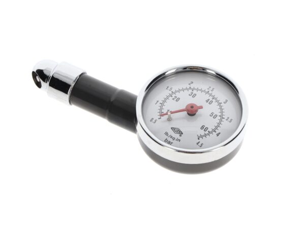 TMV Tire Pressure Gauge Gray Paint 60PSI - 4.5 Bar Max.