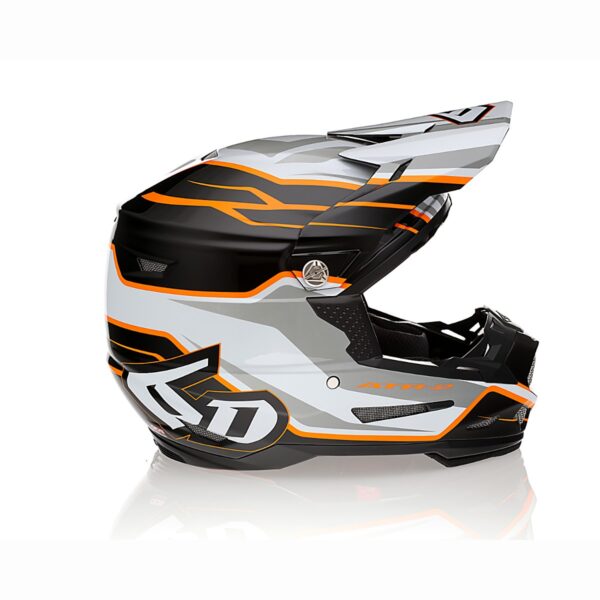 6D Helmet ATR-2 Phase White/Orange Gloss