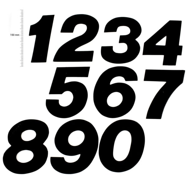 **TMV MX Digits 150mm Black '3' (3pcs)