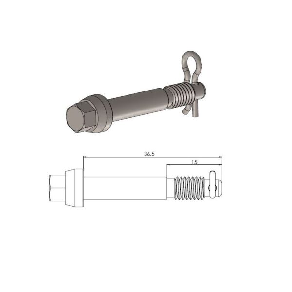 MMT Moto-Master brake pad pin for fits for SX50/65 cal