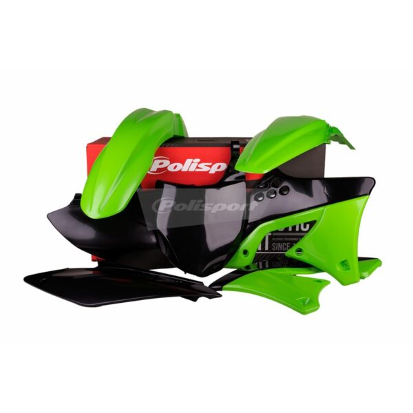 Polisport Plastic Kit KX250F 09-12 Green05/Black (OEM 2012)