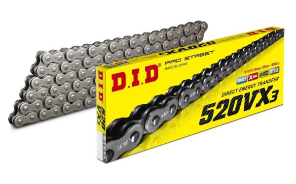 DID 520VX3 X-Ring 118 Chain & Connecting Link (FJ)