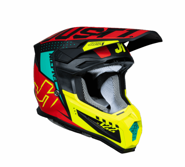 Just1 Helmet J-22 F Falcon Fluo Red/Yellow/Black