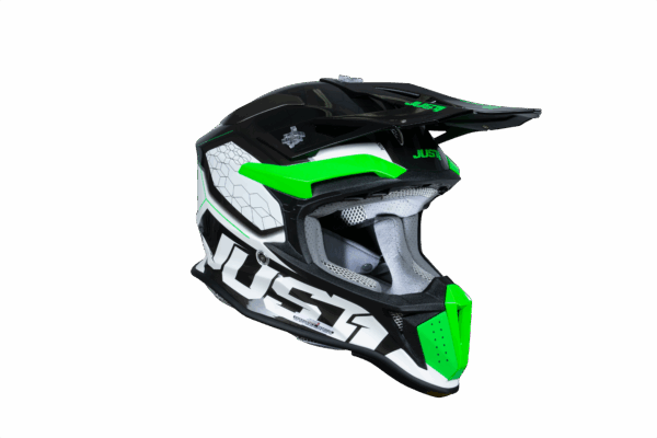 Just1 Helmet J-18 F Hexa Green Fluo/White/Titanium
