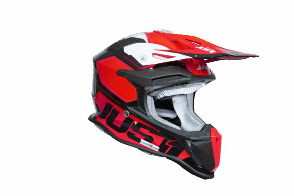 Just1 Helmet J-18 F Hexa White/Fluo Red/Black