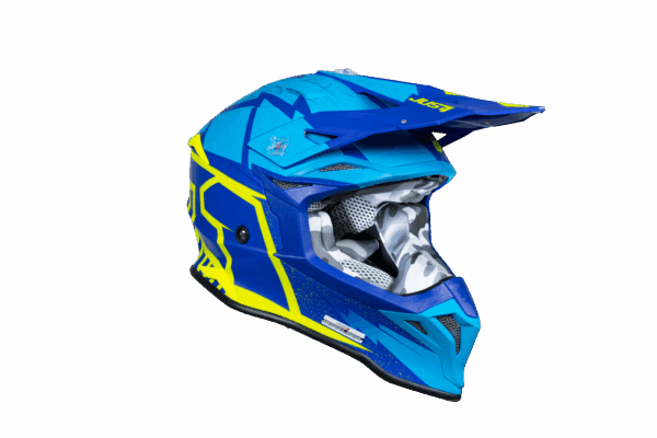 Just1 Helmet J-39 Poseidon Fluo Yellow/Blue