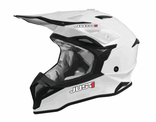 Just1 Helmet J-39 Solid White Gloss