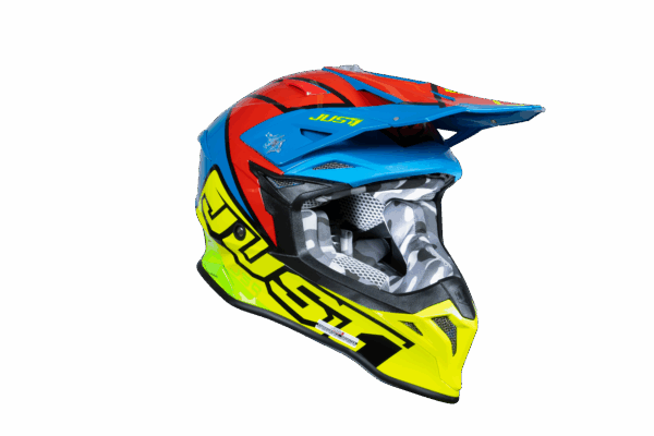 Just1 Helmet J-39 Thruster Fluo Yellow/Red/Blue