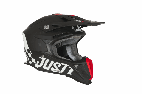 Just1 Helmet J-18 F Old School Black Matt