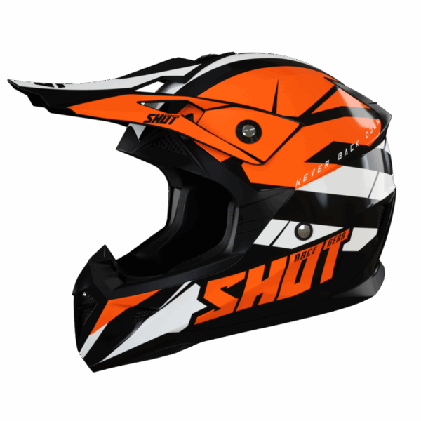 SHOT Helmet Pulse Revenge Black Orange White Glossy