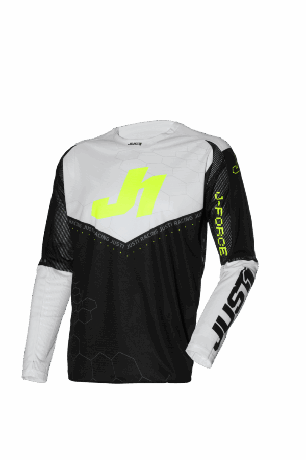 Just1 Jersey J-FORCE HEXA Black/White/Fluo Yellow