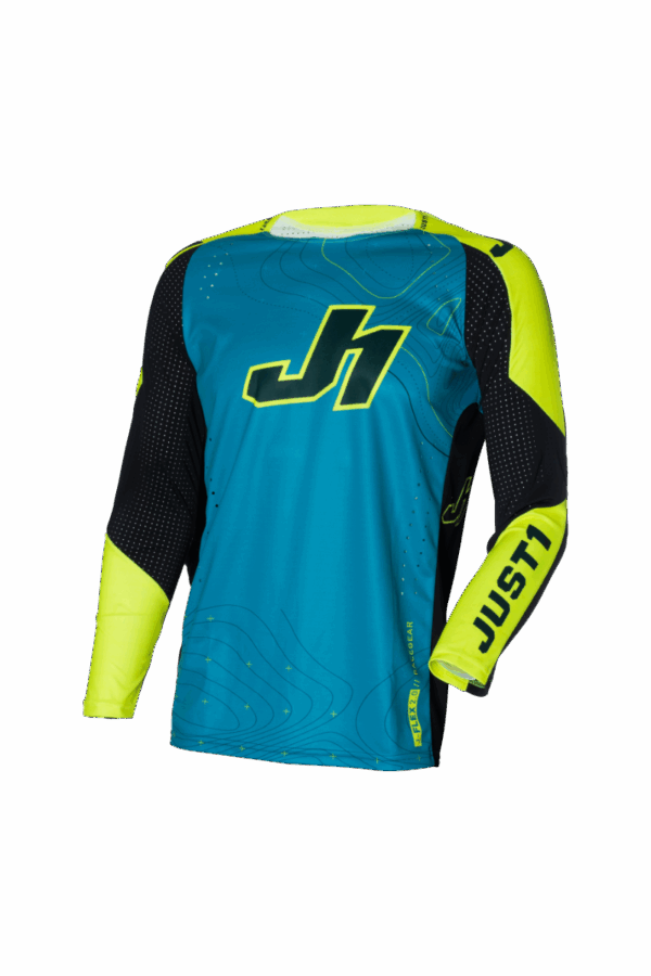 Just1 Jersey J-FLEX 2.0 FRONTIER Teal/Black/Fluo Yellow