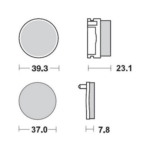 MMT Brake Pad Rear Blaster YFS200 88-02