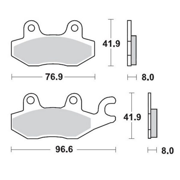 MMT Nitro Brake Pad Front KVF650/750 Bruteforce