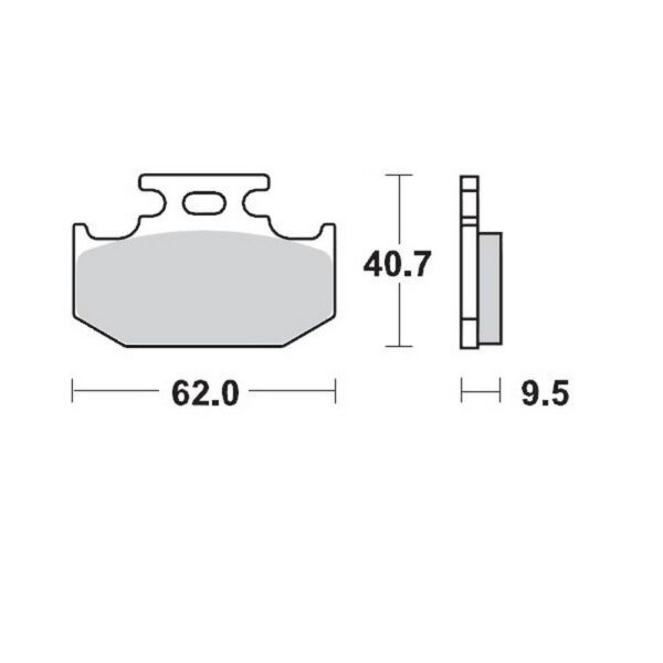 MMT Brake Pad Rear YZ125/250 92-97 RM125/250 91-95