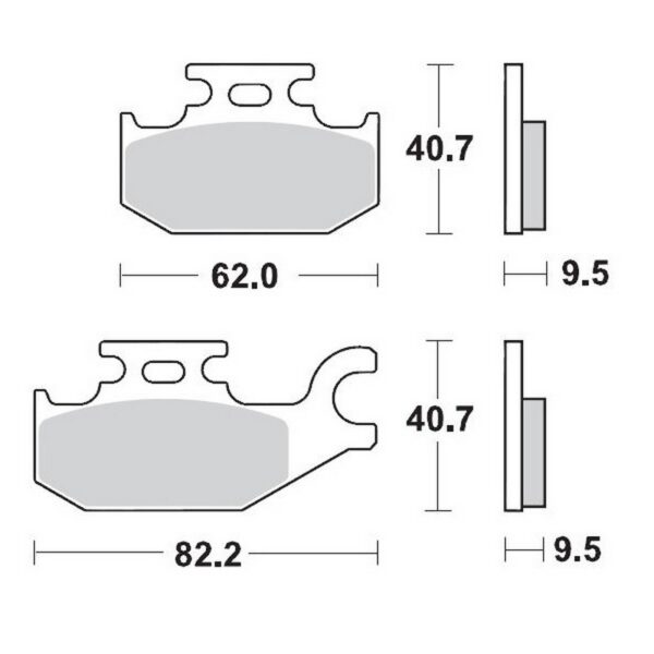 MMT Brake Pad Front DS650 01-.. ATV