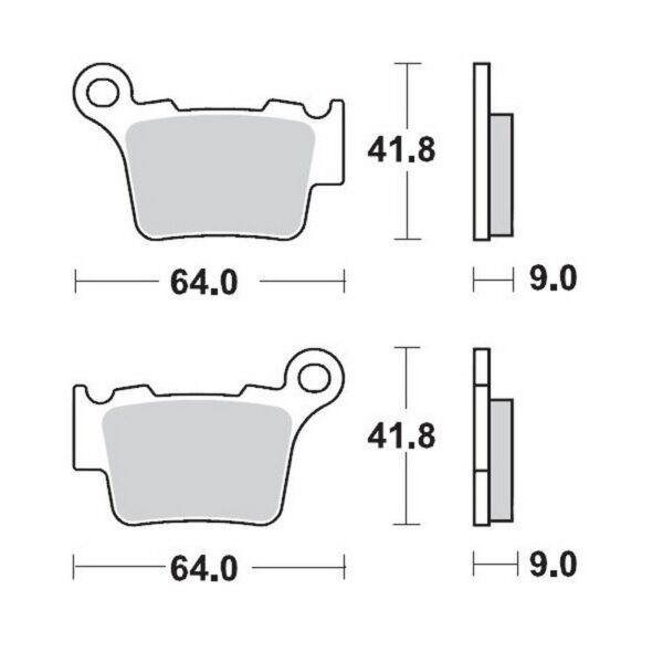 MMT Nitro Brake Pad R. fits forKTM 04- HVA 06- SX85 21-