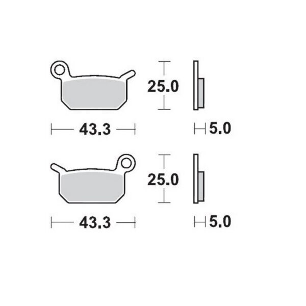 MMT Nitro Brake Pad R. fits for SX65 04-08 SX50 F.+R.