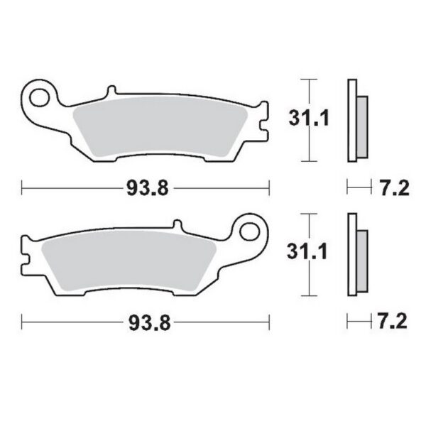 MMT Nitro Brake Pad Front YZ 08-.. YZ250F 07-20 YZ450F 08-19