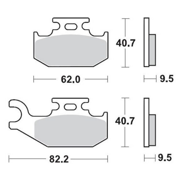 MMT Brake Pads Bombardier/CamAm: Renegade800