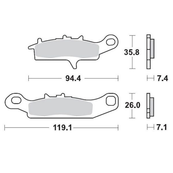 MMT Brake Pad 'Left' KFX450/KFX700