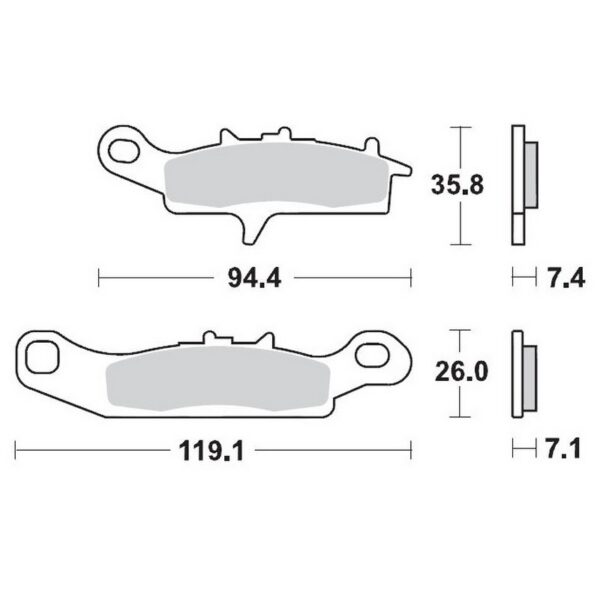 MMT Brake Pad 'Right' KFX450/KFX700