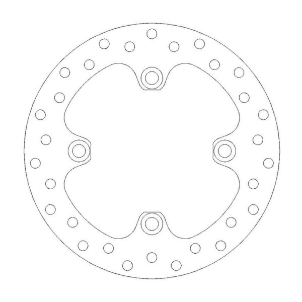 MMT Round Brake Disc Rear YFM700 07-.. YFM550 09-14 - 205MM