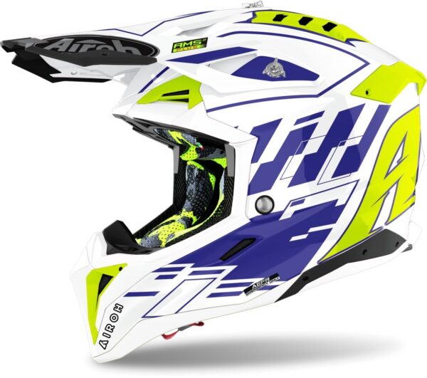 Airoh Helmet Aviator 3 Rampage Blue Gloss