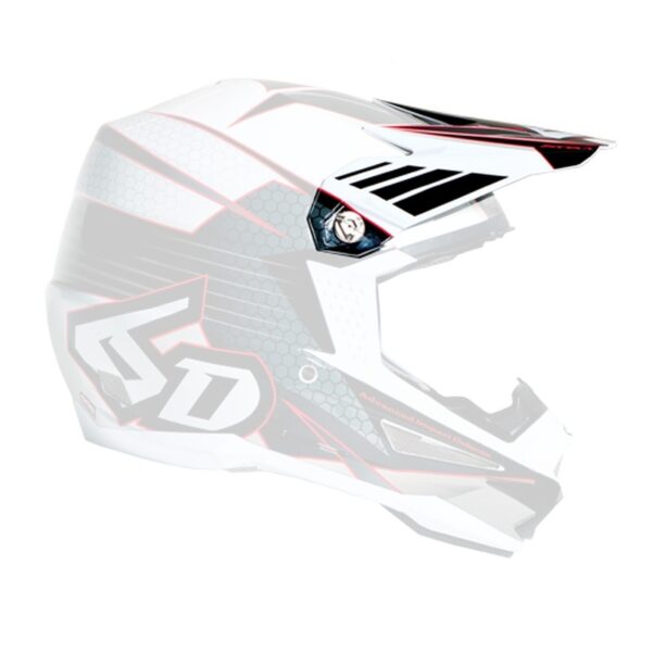 6D Visor Blade - White/Red