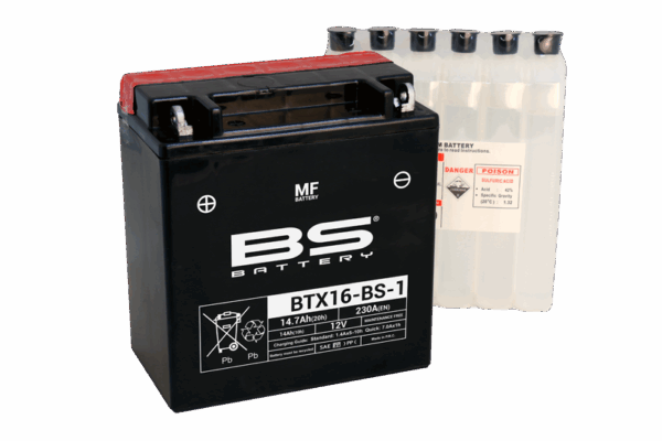 BS Battery  BTX16-BS-1 MF (cp) Maintenance Free
