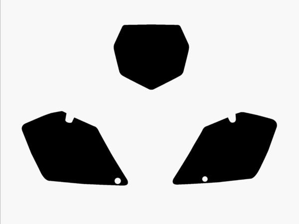 Blackbird Suzuki Pre Cut Background set Black RM125-250 01-08