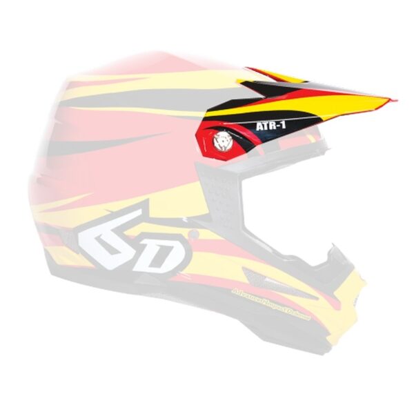 *6D Visor Flo - Red/Yellow/Black
