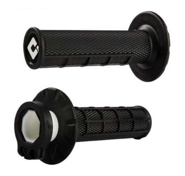 ODI Half-Waffle MX Lock-On Grip Set - Black