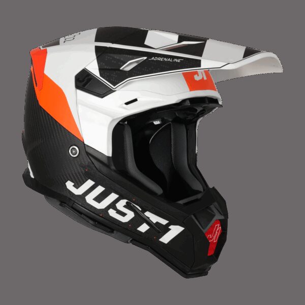 Just1 Helmet J-22 C Junior Adrenaline Orange/White/Carbon Matt