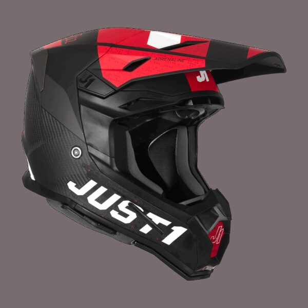 Just1 Helmet J-22 C Adrenaline Red/White Carbon Matt