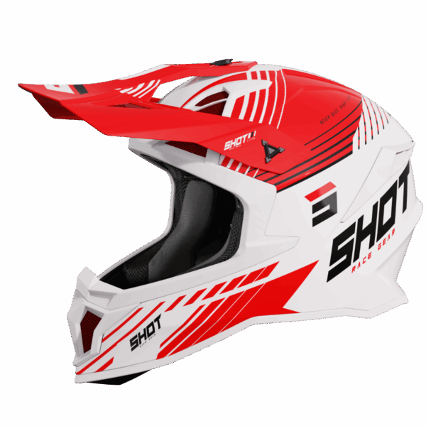 SHOT Helmet Lite Fury White Red Glossy