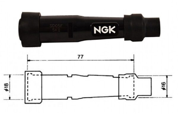 NGK Sparkplug Cap SD05F