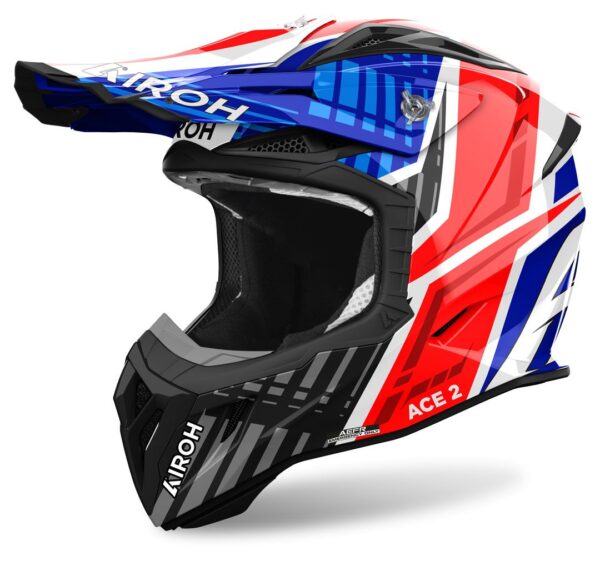 Airoh helmet Aviator Ace 2 Proud Blue/red Glos